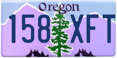 OR license plate 158XFT