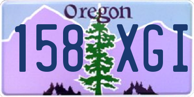 OR license plate 158XGI