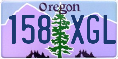 OR license plate 158XGL