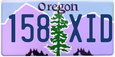 OR license plate 158XID