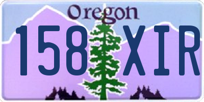 OR license plate 158XIR