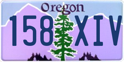 OR license plate 158XIV