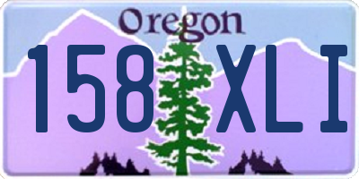 OR license plate 158XLI