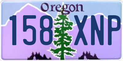OR license plate 158XNP