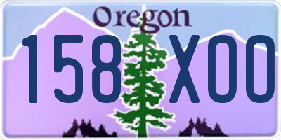 OR license plate 158XOO