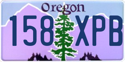 OR license plate 158XPB