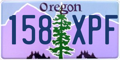 OR license plate 158XPF