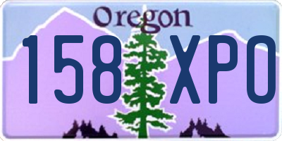 OR license plate 158XPO