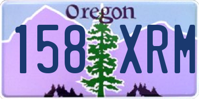 OR license plate 158XRM
