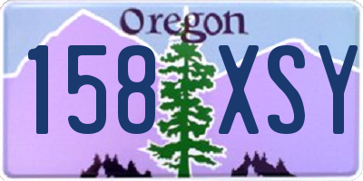 OR license plate 158XSY