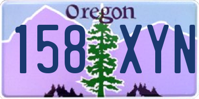 OR license plate 158XYN