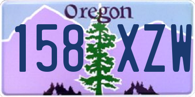 OR license plate 158XZW