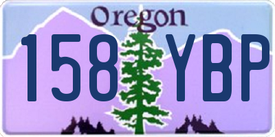 OR license plate 158YBP