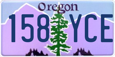 OR license plate 158YCE