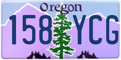 OR license plate 158YCG