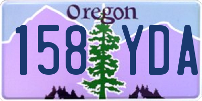 OR license plate 158YDA