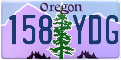 OR license plate 158YDG