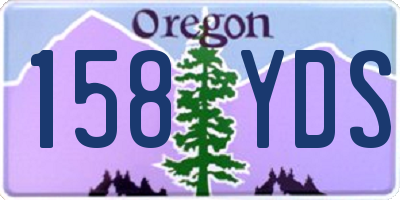OR license plate 158YDS