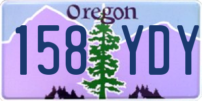 OR license plate 158YDY