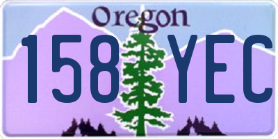 OR license plate 158YEC