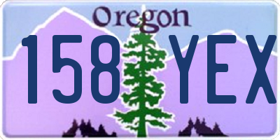 OR license plate 158YEX