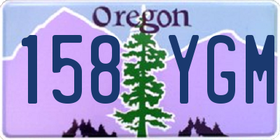 OR license plate 158YGM