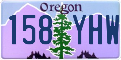 OR license plate 158YHW