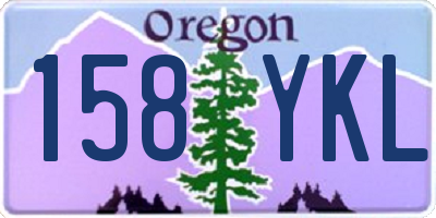 OR license plate 158YKL