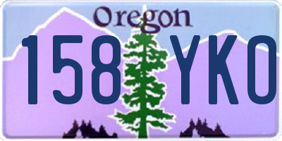 OR license plate 158YKO