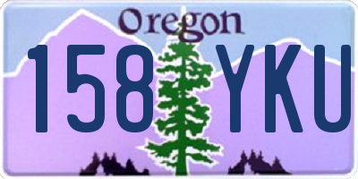 OR license plate 158YKU