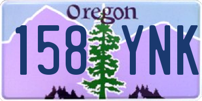 OR license plate 158YNK