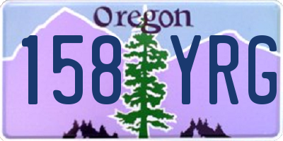 OR license plate 158YRG