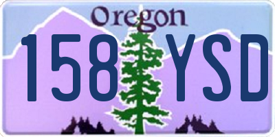 OR license plate 158YSD