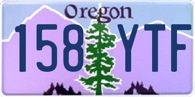 OR license plate 158YTF