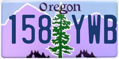 OR license plate 158YWB