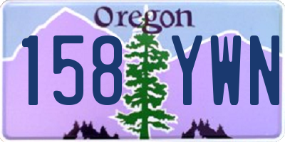 OR license plate 158YWN