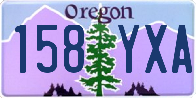 OR license plate 158YXA