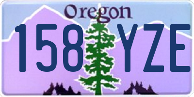 OR license plate 158YZE