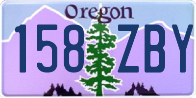 OR license plate 158ZBY