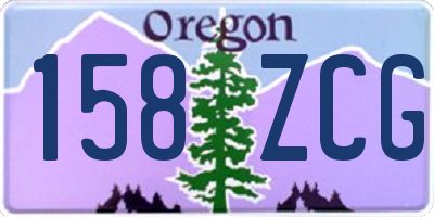 OR license plate 158ZCG