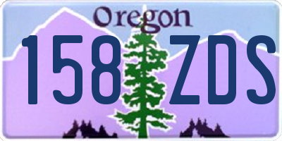 OR license plate 158ZDS