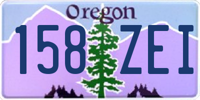 OR license plate 158ZEI