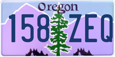 OR license plate 158ZEQ