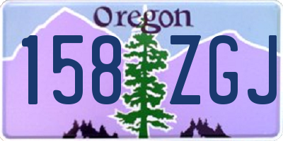 OR license plate 158ZGJ