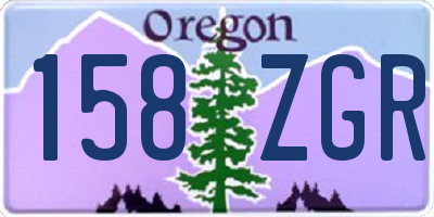 OR license plate 158ZGR