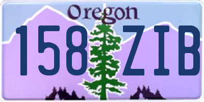 OR license plate 158ZIB