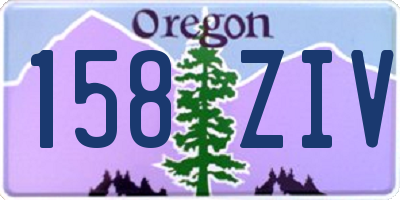 OR license plate 158ZIV