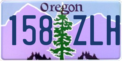 OR license plate 158ZLH