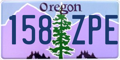 OR license plate 158ZPE