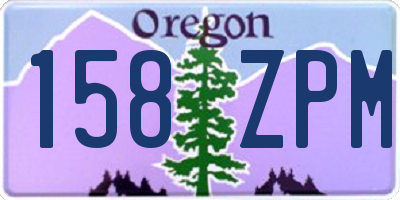 OR license plate 158ZPM